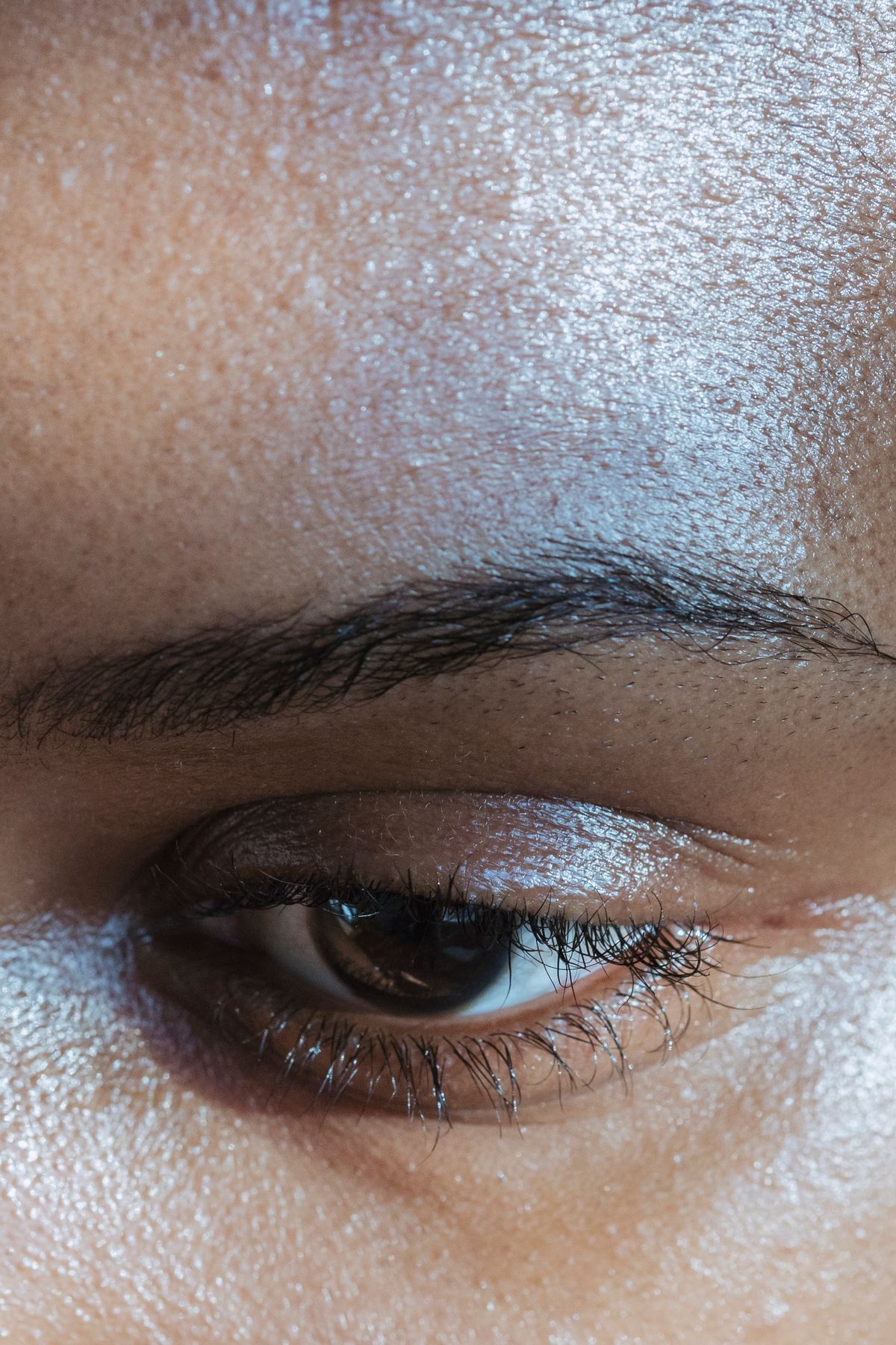 Close-up of a natural, defined eyebrow